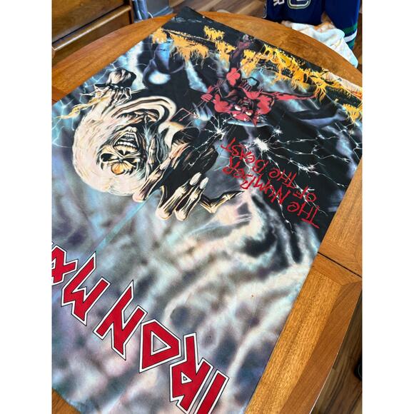 2 Vintage Iron Maiden Banner Tapestry Fabric Poster Number Beast Clairvoyant - Picture 11 of 14